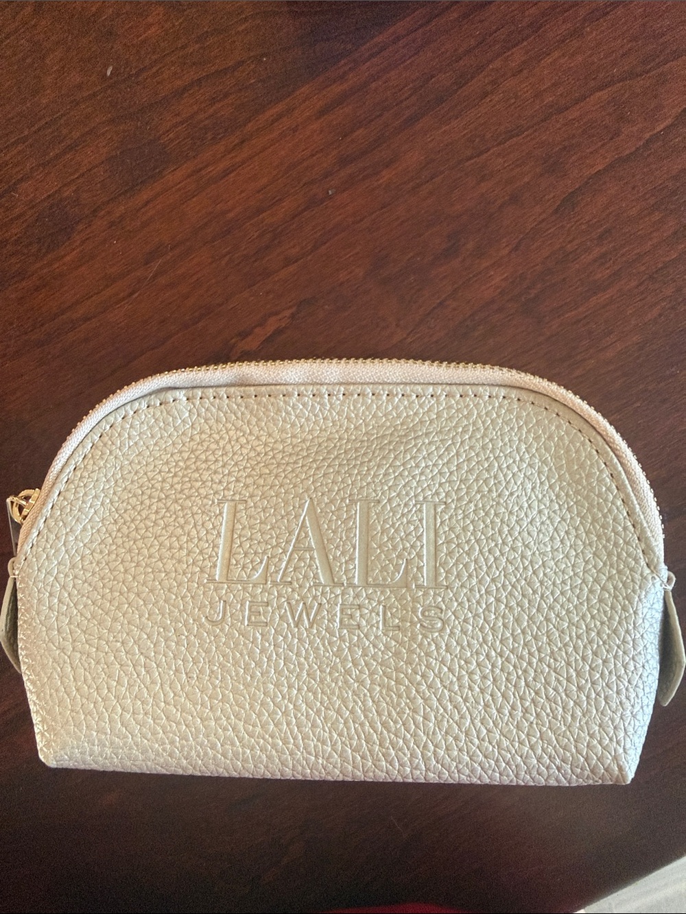 LALI JEWELS Metallic Gold Jeweley/Cosmetic Pouch